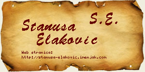 Stanuša Elaković vizit kartica